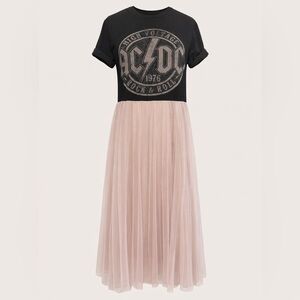 🎸The Remix Collection🥁 AC/DC Edition! Band Tee to maxi! Repurposed.
